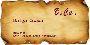 Balga Csaba névjegykártya